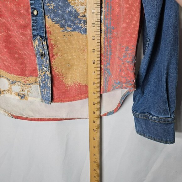 Vivienne Westwood‎ Anglomania Denim Shirt M Western Rodeo Artsy Art you Wear - Picture 8 of 13